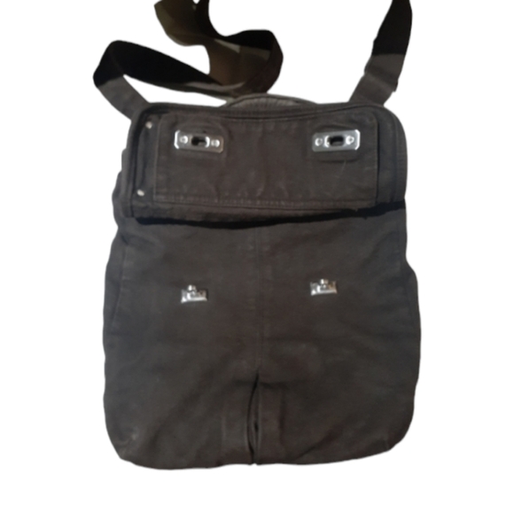 Sisley Men's Messenger Bag Dyed Brown Cotton - Picture 2 of 6